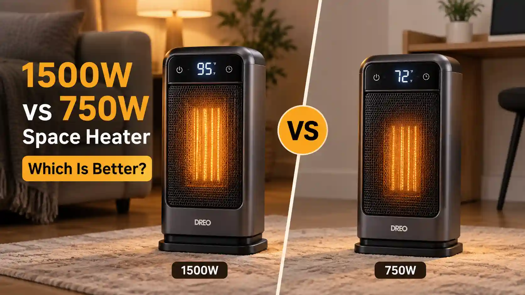 1500W vs 750W Space Heater: Which Should You Choose?