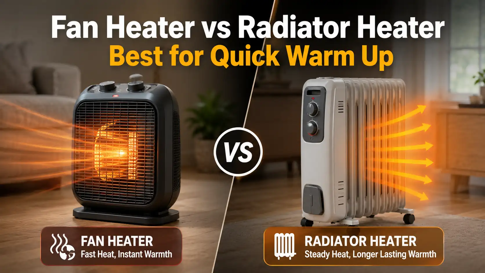 Fan Heater vs Radiator Heater Best for Quick Warm Up