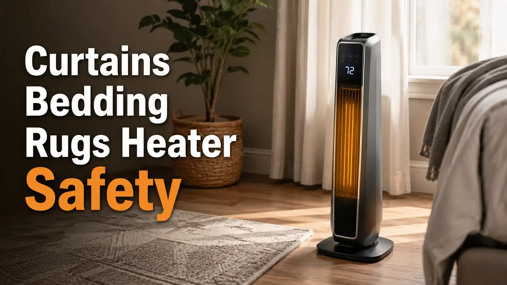 Space Heater Safety for Curtains Bedding and Rugs
